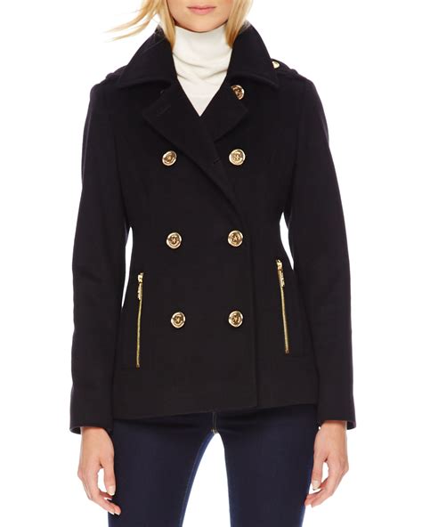 michael kors wool cashmere pea coat